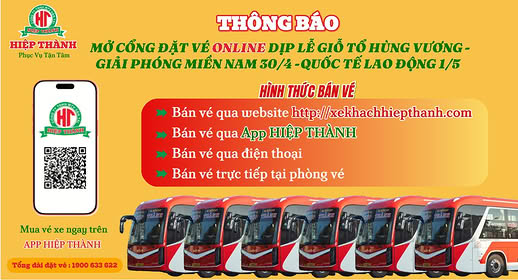 Đặt vé qua app nhà xe Hiệp Thành Tân Châu