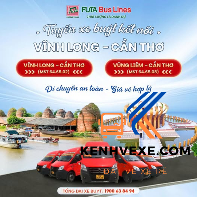 Giá vé xe Phương Trang Cần Thơ đi Vĩnh Long
