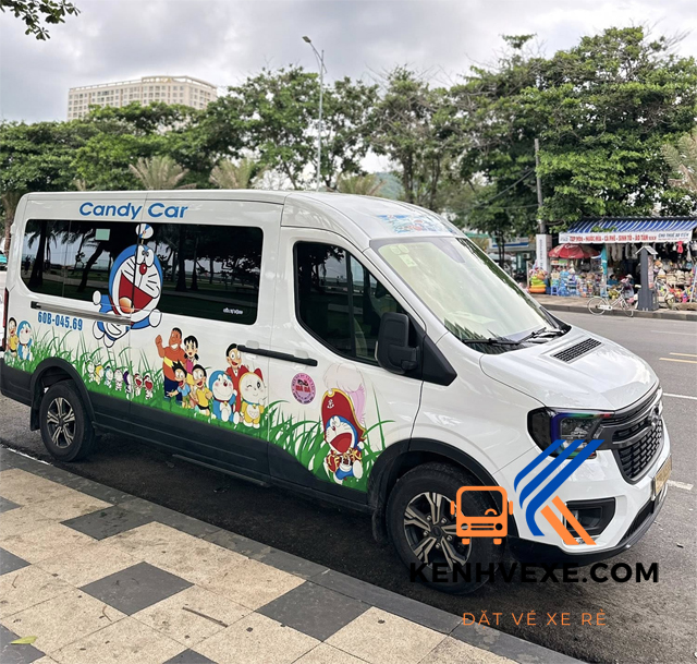 Dàn xe ghế ngồi hiện đại của nhà xe Candy Đồng Nai