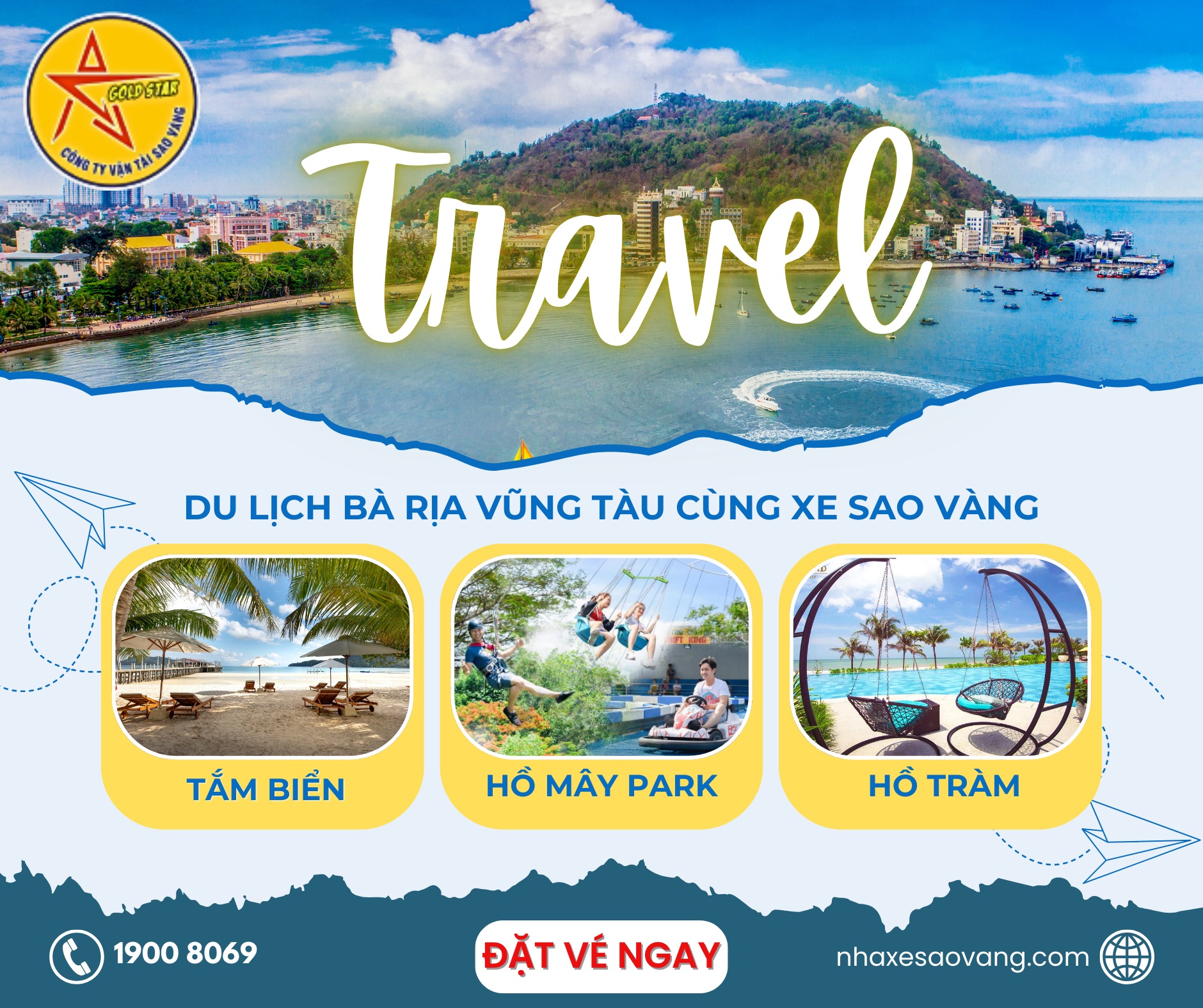 Du lịch Vũng Tàu bằng xe Sao Vàng