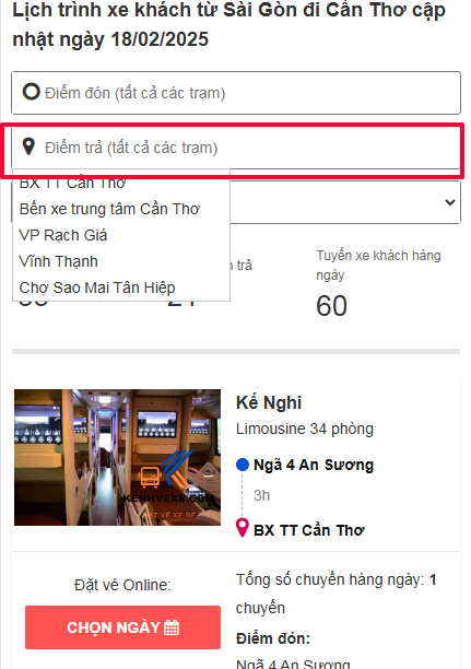 Ảnh minh họa lọc điểm trả