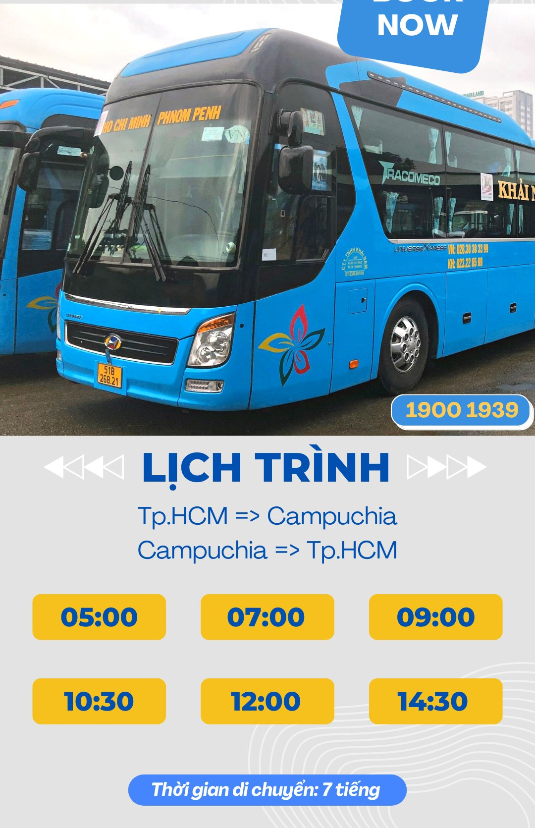 Toàn cảnh hoạt động của xe Khải Nam Sài Gòn đi Campuchia