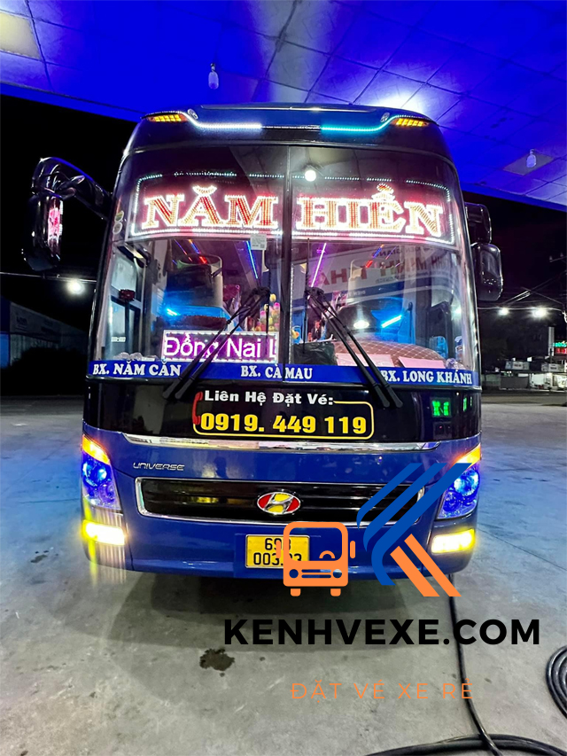 Lịch trình xe Năm Hiền chạy tuyến Cà Mau đi Đồng Nai