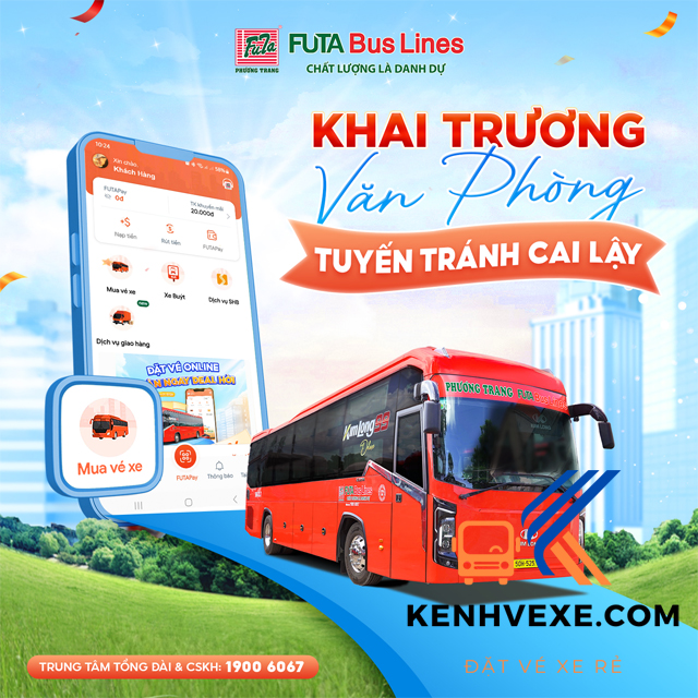 Xe Phương Trang tại trạm dừng chân Tiền Giang