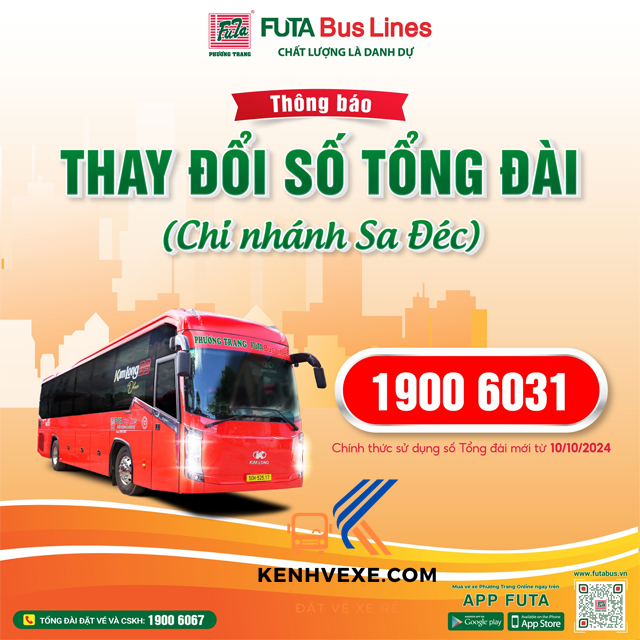 Lịch trình xe Phương Trang từ Sa Đéc đi Sài Gòn