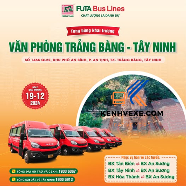 Nhà xe Phương Trang tuyến Tây Ninh - Sài Gòn