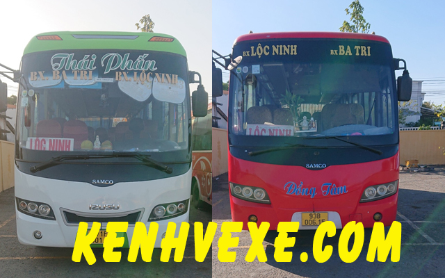 Xe Thái Phấn đón khách tại bến xe Ba Tri đi Bình Phước
