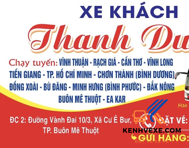 Hình ảnh xe Thanh Dung (Kiên Giang) tuyến Gia Lai - Cần Thơ xuất bến lúc 11:00 - 11:00