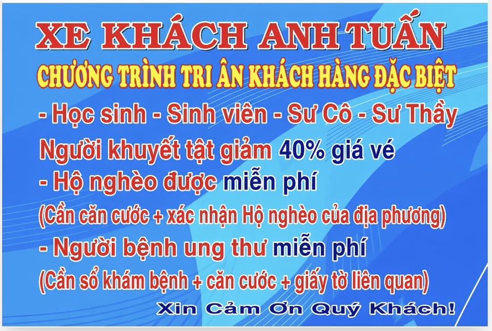 Chương trình tri ân khách hàng của nhà xe Anh Tuấn Bạc Liêu