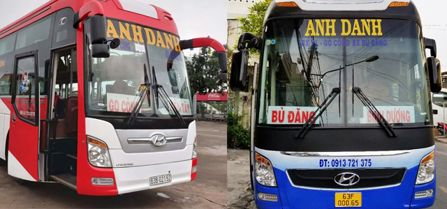 Xe Anh Danh tuyến Bình Phước - Tiền Giang