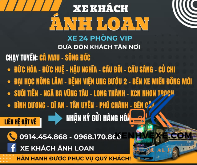 Hình ảnh thực tế xe khách Ánh Loan Sóc Trăng giường nằm cao cấp