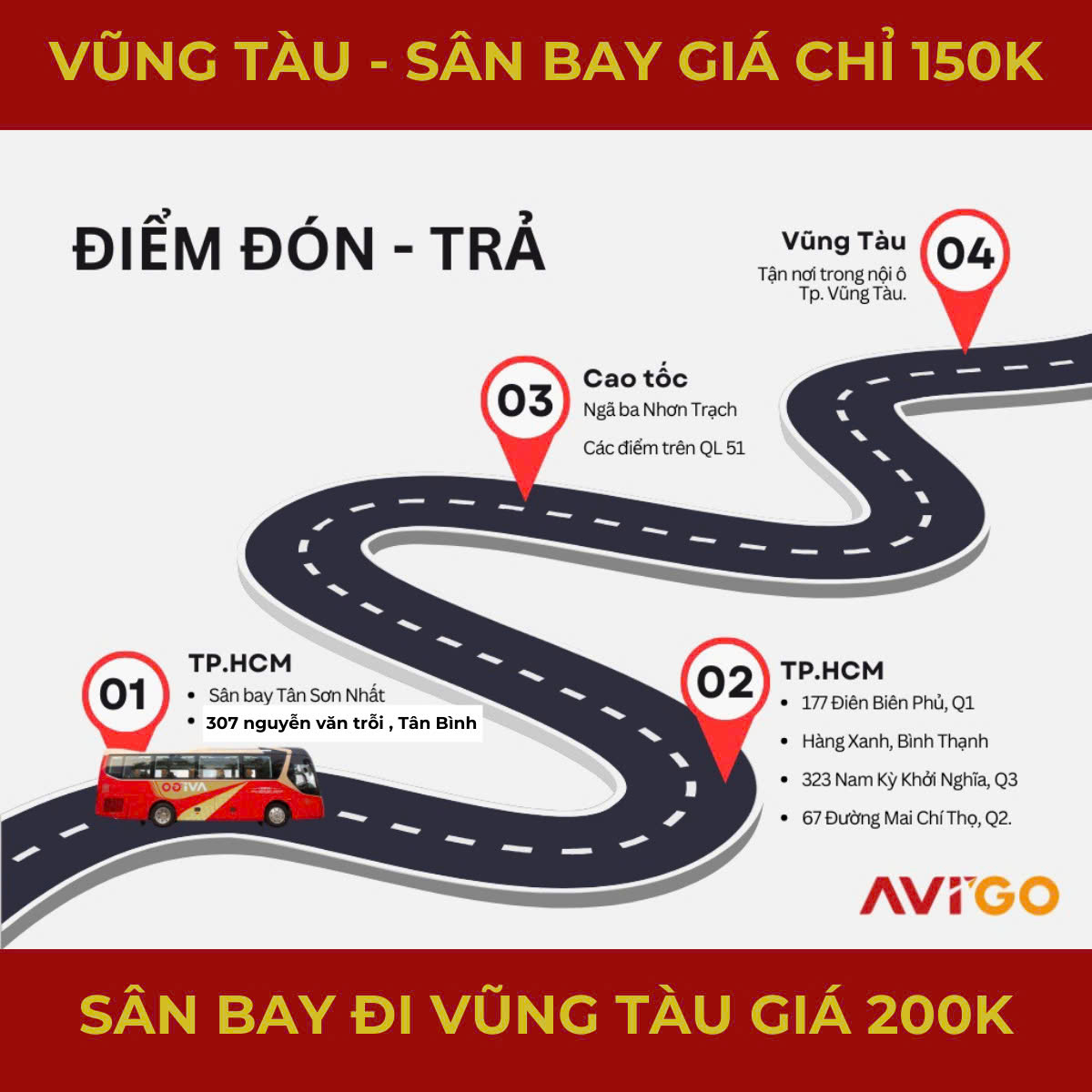 Lịch trình xe Avigo Sài Gòn Đồng Nai