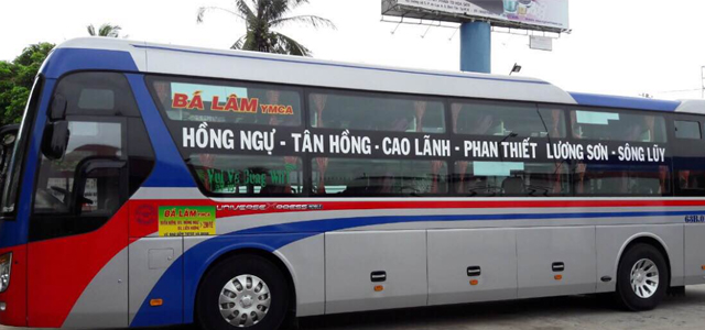 Lộ trình xe Bá Lâm tuyến Bình Thuận đi Đồng Tháp