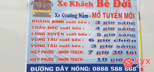 Xe bé đời vũng tàu chuẩn bị xuất bến