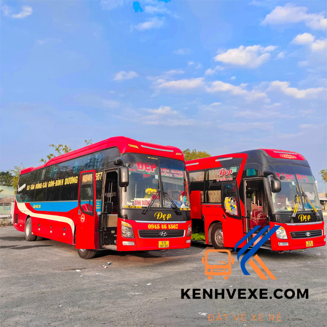 Xe giường nằm Nhà Xe Đẹp phục vụ tuyến Đồng Tháp Bình Dương