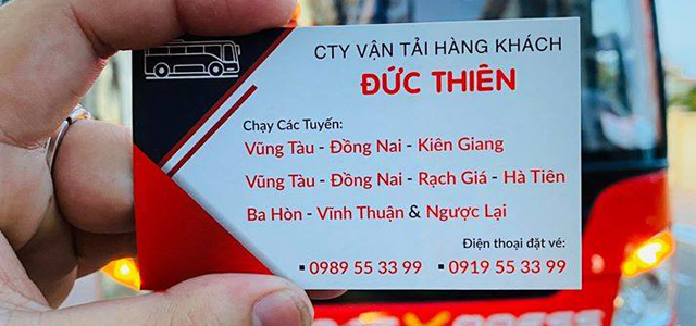Nhà xe Đức Thiên Vũng Tàu Kiên Giang với dàn xe giường nằm hiện đại