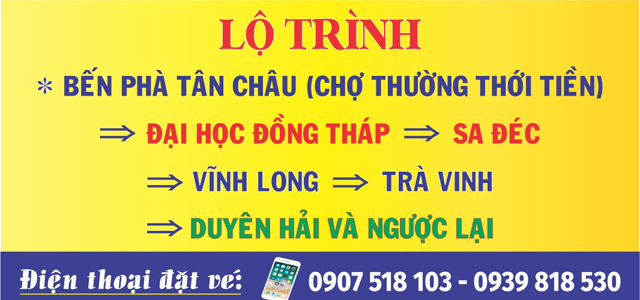 Nhà xe Gia Khang tuyến Trà Vinh Cao Lãnh