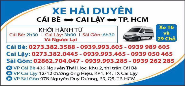 Đánh giá từ khách hàng về xe Hải Duyên tuyến Tiền Giang Sài Gòn