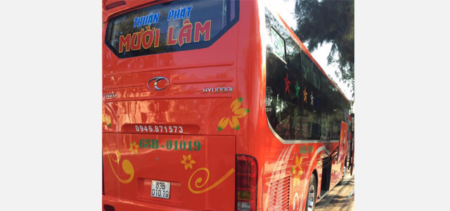 Xe Mười Lâm tuyến Cà Mau - Tiền Giang