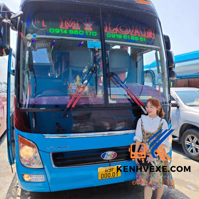 Hình ảnh xe khách Mỹ Loan tuyến Cà Mau Sài Gòn