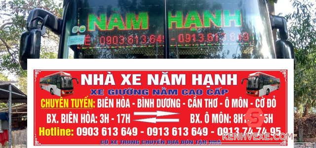 Nhà xe Năm Hạnh đón khách Cờ Đỏ Vĩnh Thạnh