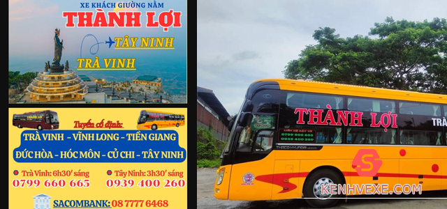 Xe giường nằm Limousine Thành Lợi từ Tây Ninh về Trà Vinh