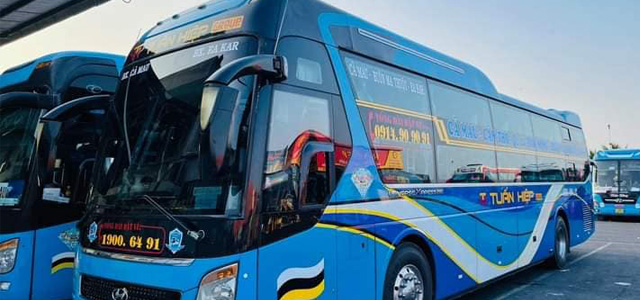 Xe Tuấn Hiệp chạy tuyến Cà Mau Bạc Liêu đi Đắk Lắk